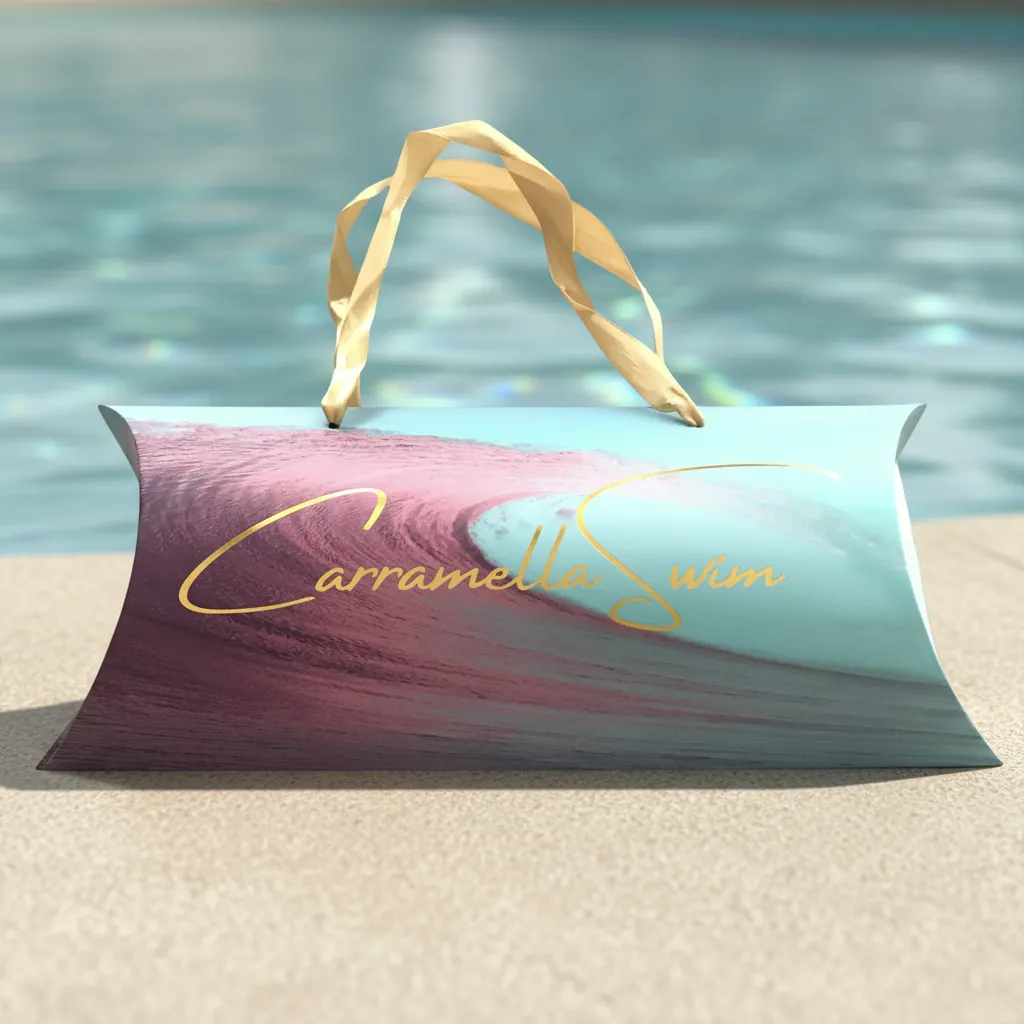 Gradient Printed Pillow Box with Handle 1