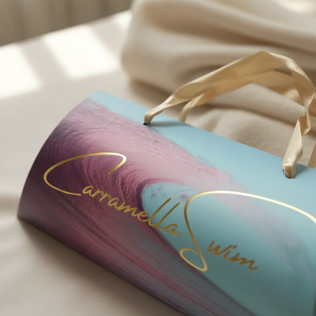 Gradient Printed Pillow Box with Handle 2