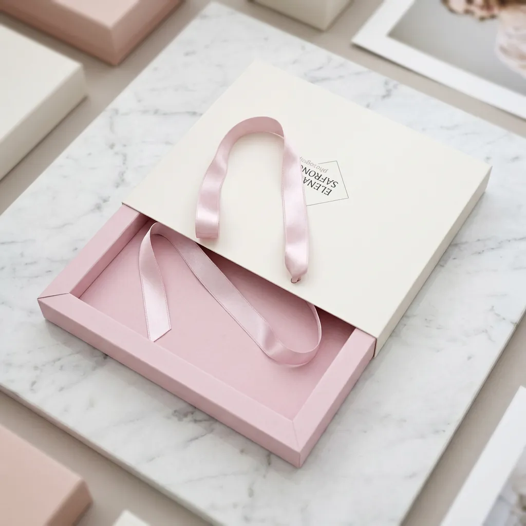 Custom Photography Pull Ribbon Tray Box 1