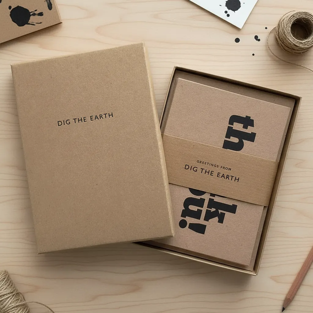 Kraft Rigid Notebook Box with Belly Band