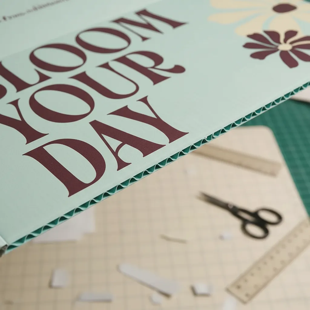 Typographic Printed Corrugated Mailer for Florals 2