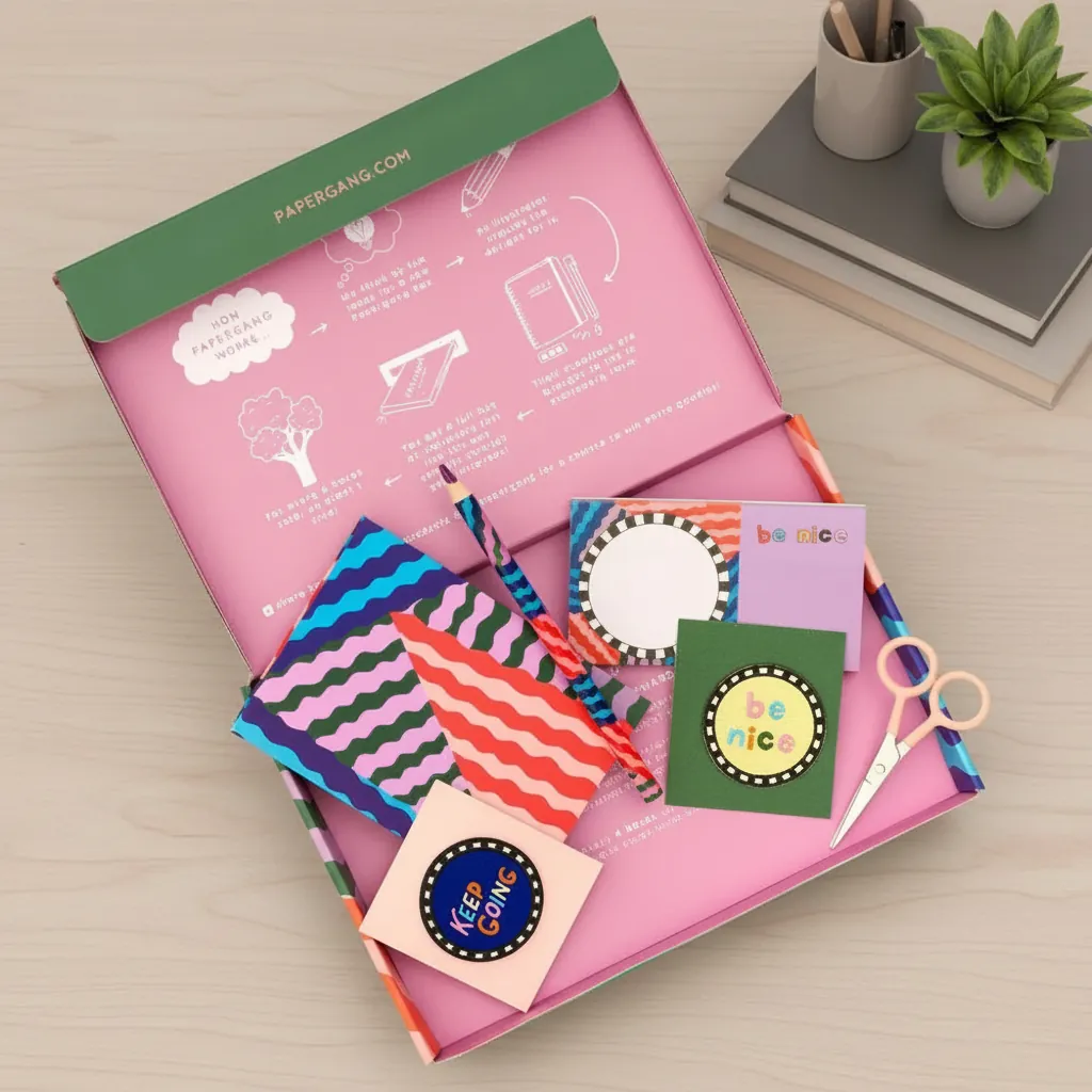 Instructional Printed Corrugated Mailer for Stationery 1