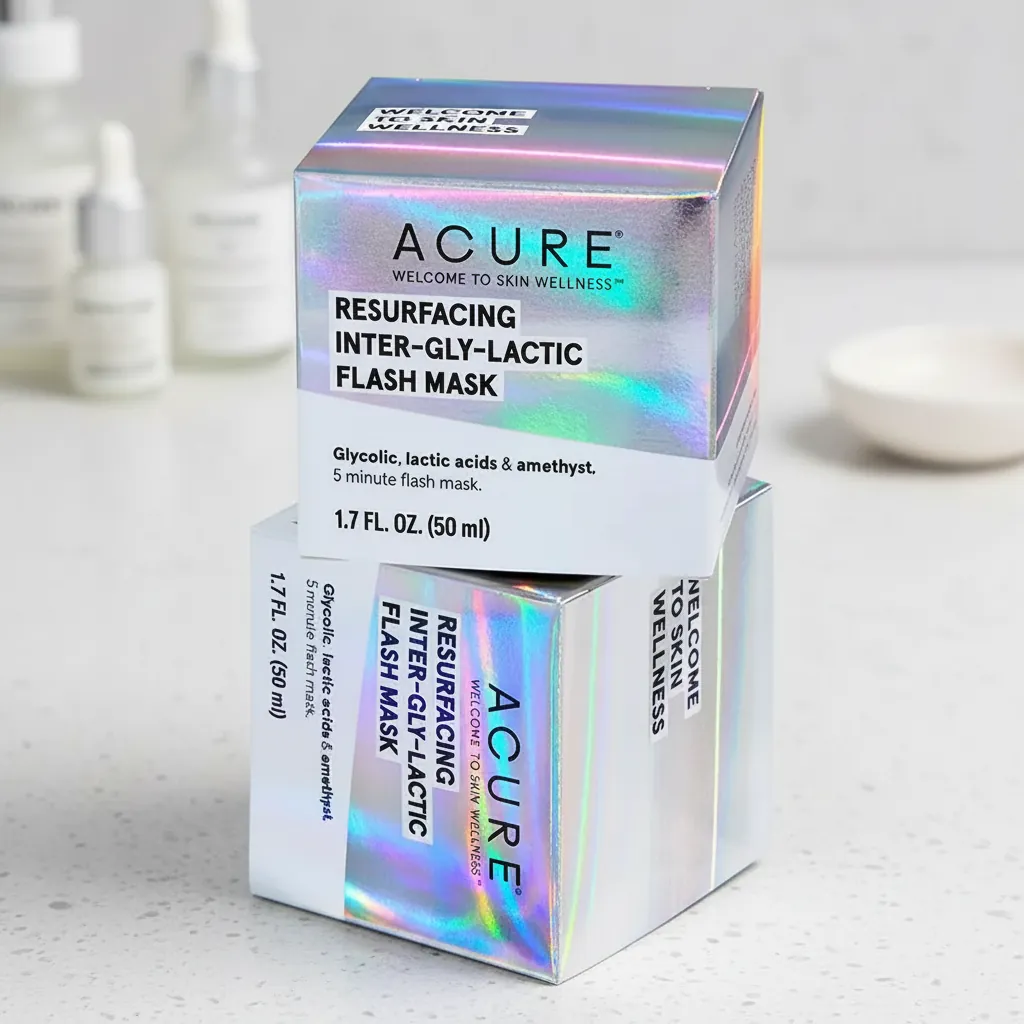 Holographic Board Straight Tuck Skincare Box 1