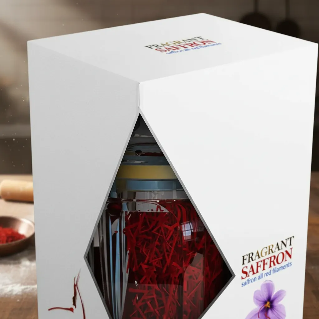 White Diamond Window Saffron Display Box 2
