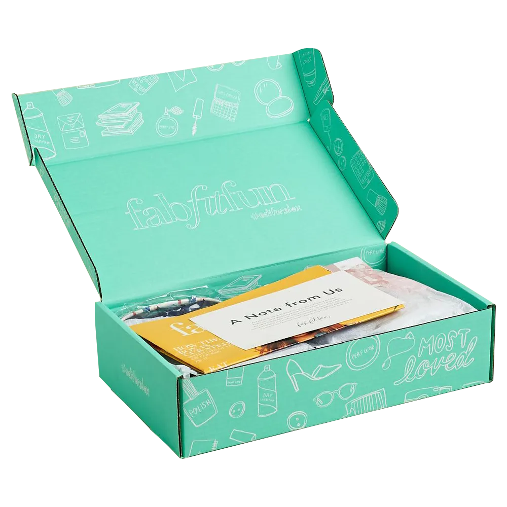 Mint Green Printed Corrugated Mailer for Lifestyle Brands